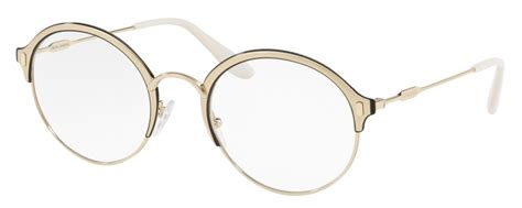 prada glasses frames o-pr 54vv|Prada PR 54VV 2731O1 Eyeglasses in Gold .